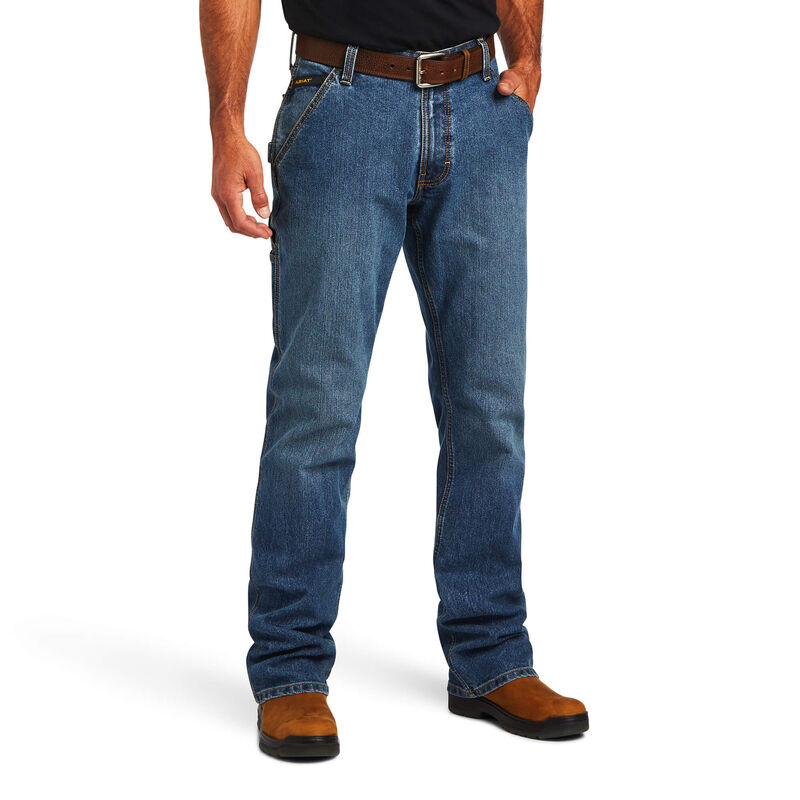 Pantalones Vaqueros Ariat Rebar M4 Low Rise Durastretch Workhorse Boot Cut Azules Hombre - Chile 509